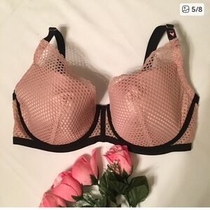 Victoria's Secret Mesh Lace Bra in Pink and Black